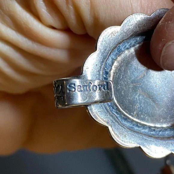 ✨ Vintage Sancrest® / Sanford Silver-Tone Concho Belt | Southwestern | 1960s–70s - Picture 4 of 12